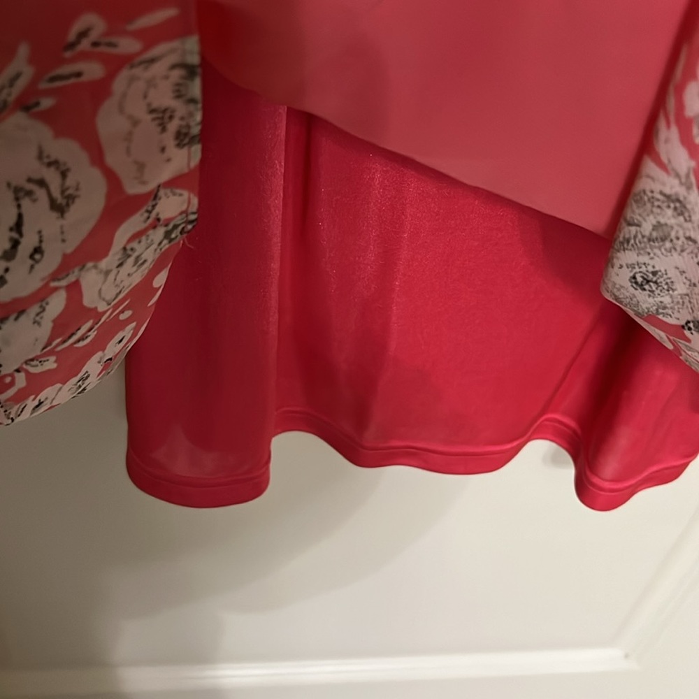 Adrianna Papell chiffon floral overlay dress - Picture 5 of 6
